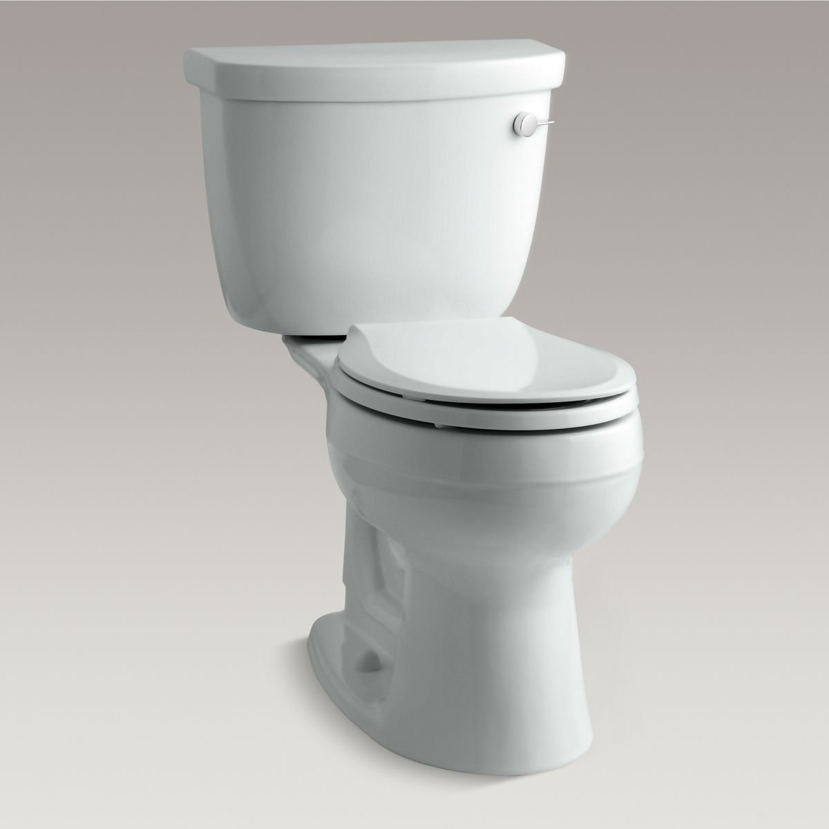 Cimarron 1.6 GPF 2-Piece Round Toilet, Ice Grey, Right-Hand
