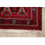 Tapis rouge en laine noué à la main de conception unique 3 pi 5 po x 6 pi 4 po Addey