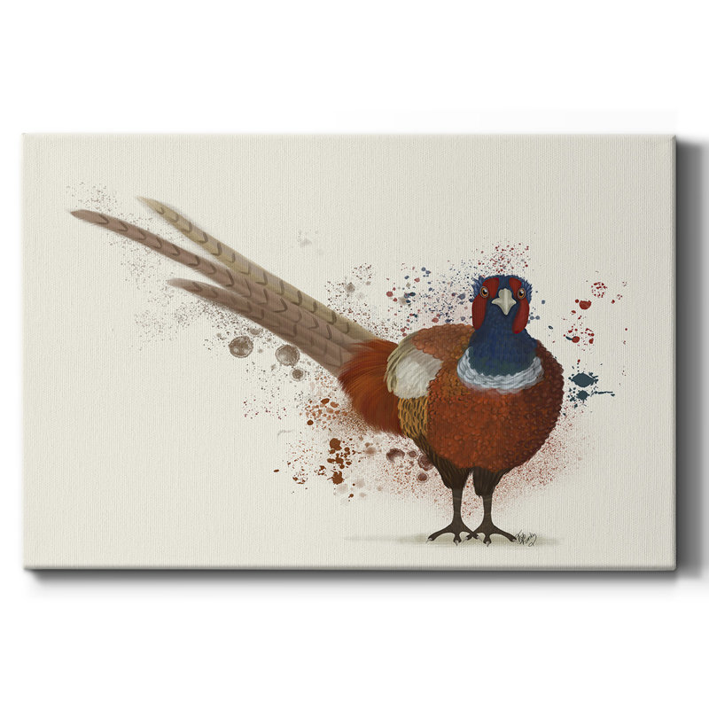 Pheasant Splash, toile tendue 7 galeries, H 12 po x l 18 po