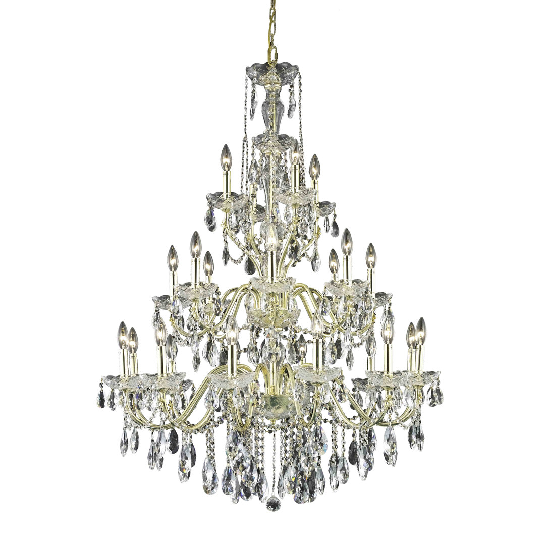 Dagmar 24 - Light Candle Style Tiered Chandelier Willa Arlo™ Interiors Crystal 
