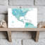 Watercolor Americas Map Contemporary City Wall Art Print 1 Piece Wrapped Canvas Wall Art-2120525668