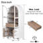 Bibliothèque de rangement à porte vitrée avec tiroir caché et tablettes réglables-582582628