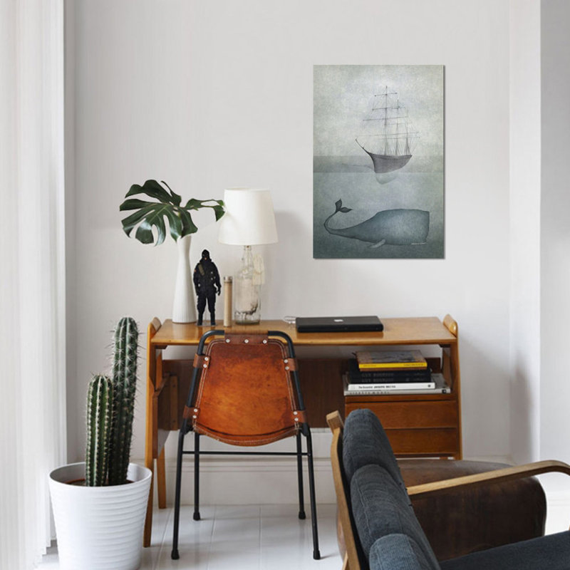 Deep Water - impression sur toile tendue, H 40 po x l 26 po x P 1,5 po, Toile tendue, Pas de tapis