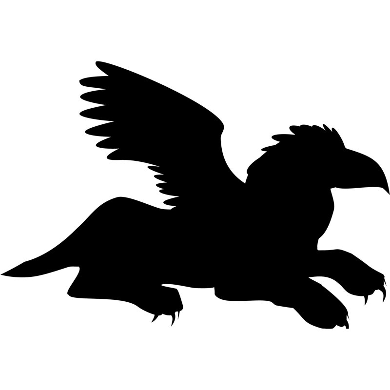 Griffon, créature mythique, silhouette en carton