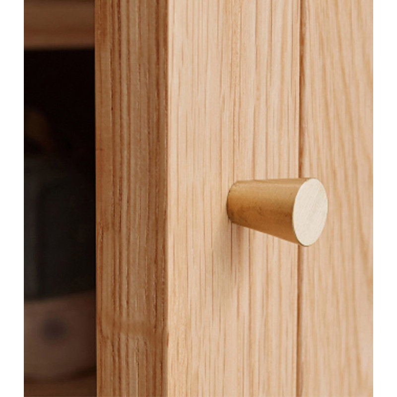 Armoire à chaussures en bois de chêne vernis sans odeur, Bois naturel
