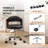 Ring-Shaped Wooden Back Office Chair With Foot Spikes And Wheels-1265467734