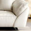 Canapé modulaire en cuir véritable blanc crème-55889466-55889464