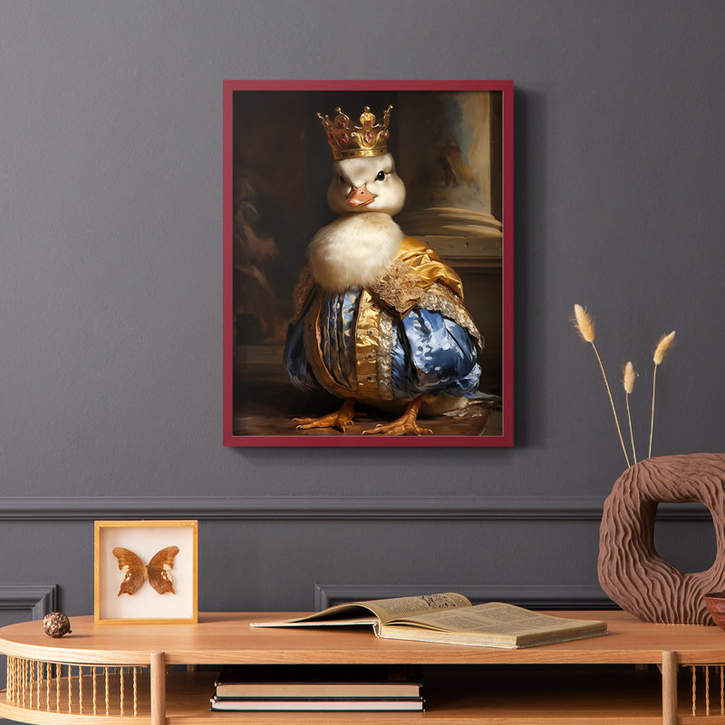 ANIMALS Series CCV III - reproduction encadrée de qualité supérieure - prête à être accrochée - aucun clou requis, Rouge