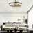 Led Crystal 3-blade Ceiling Fan With Light Indoor Living Room Bedroom Ceiling Fan With Light