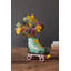  Pot à fleurs en céramique à patins à roulettes H 8,5 po
