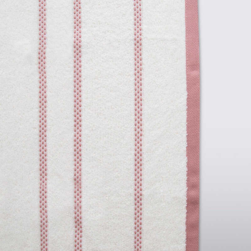 Serviette de bain Gerda simple, Rose / blanc, Bath Sheet