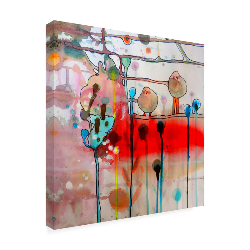 Art sur toile "ologicologic "par Sylvie Demers, H 14 po x l 14 po