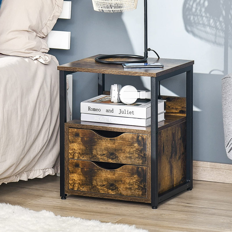 Bunnlevel 40 cm W Steel Bedside Table