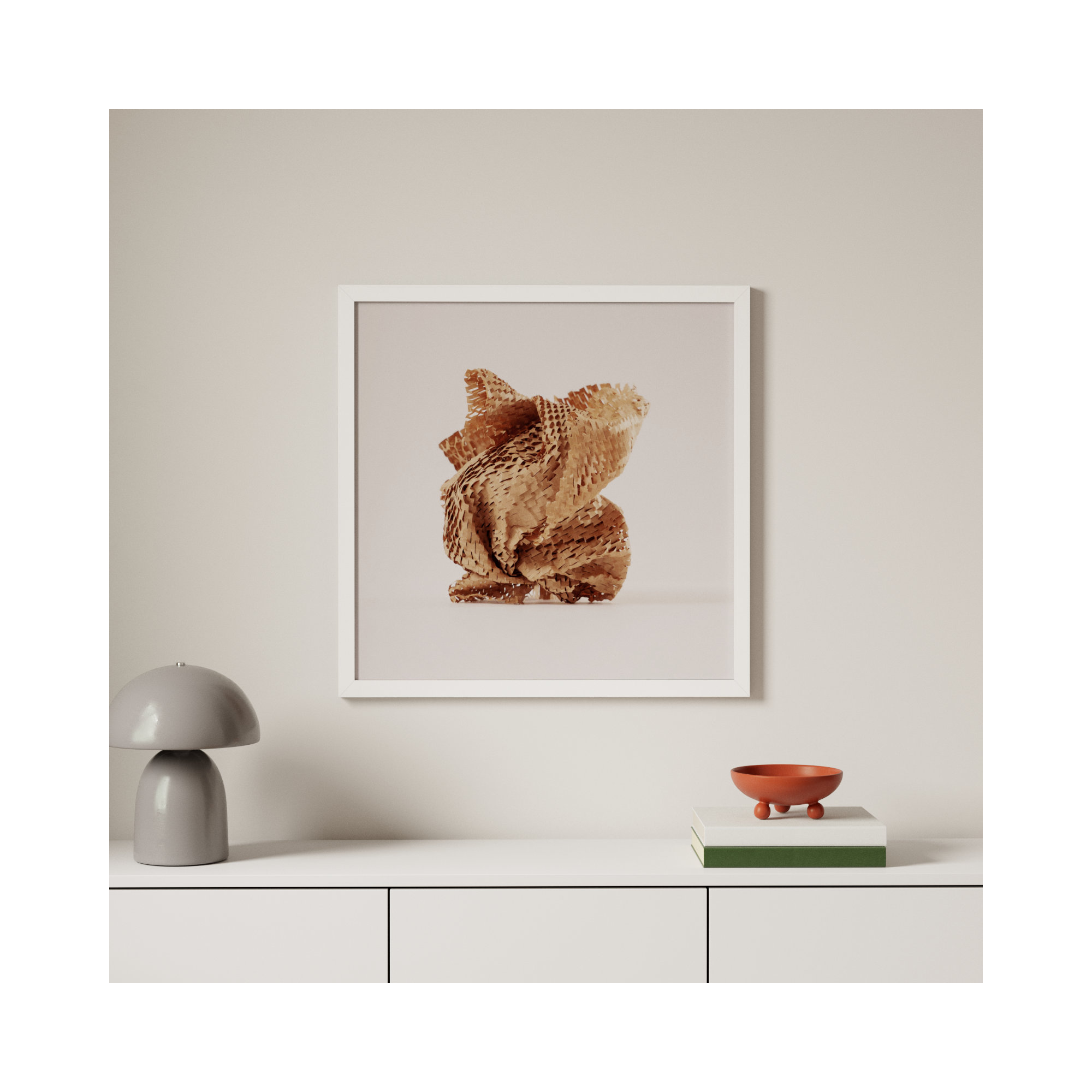Unpackage 4 by Svetlana Smirnova, White, 30" H x 30" W x 1.25" D