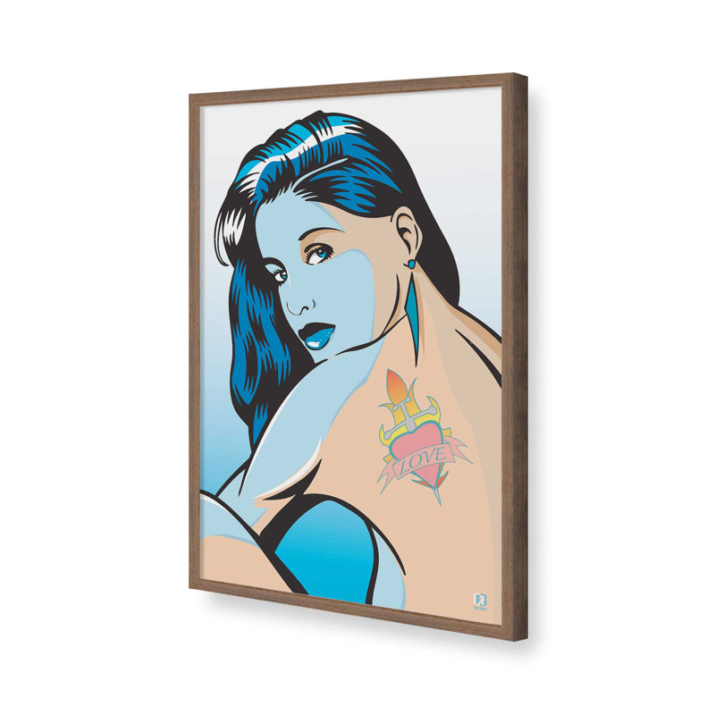 Encre et expression, Noyer, Framed Print without Mat, H 15 po x l 12 po