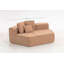 Fauteuil brun simple en molleton Teddy, canapé de sol modulaire compressé avec siège large et trois coussins de dossier, support tout en mousse souple, fauteuil confortable pour le salon, le dortoir, les enfants et les animaux de compagnie-33017-L-1644091438