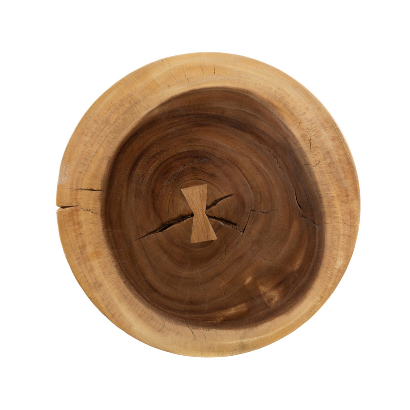 Chamcha Wood Hour Glass End Table