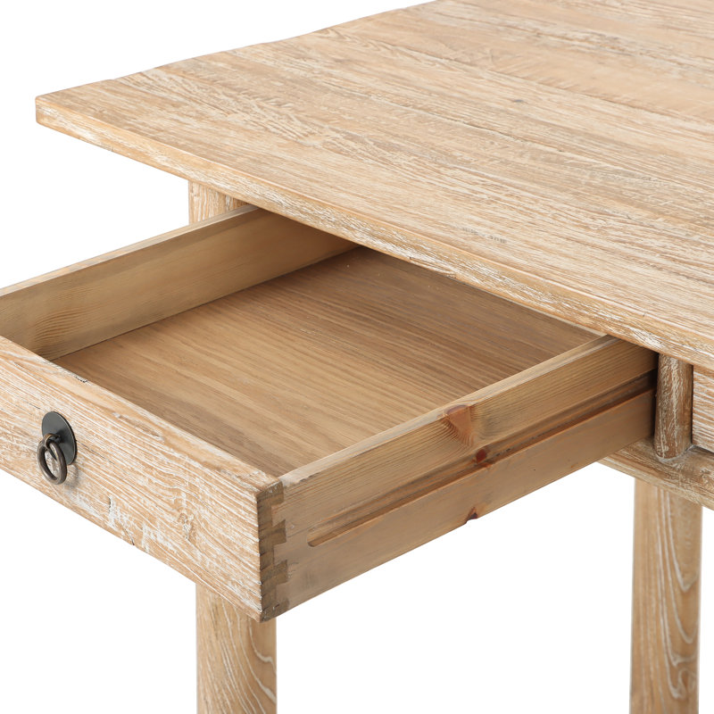 Hepsibah Solid Wood Solid Wood Writing Desk, Natural