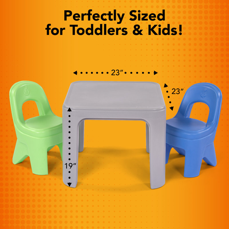 Simplay3 Durable Plastic Kids Play Table and Chair Set