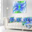 Vert vert bleu texture de verre fractal - coussin imprimé abstrait-30628877-30628881