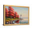 Plantes et fleurs, arbres d'automne, phare, roches d'eau, reflet du ciel-678754172-678754170-678754171