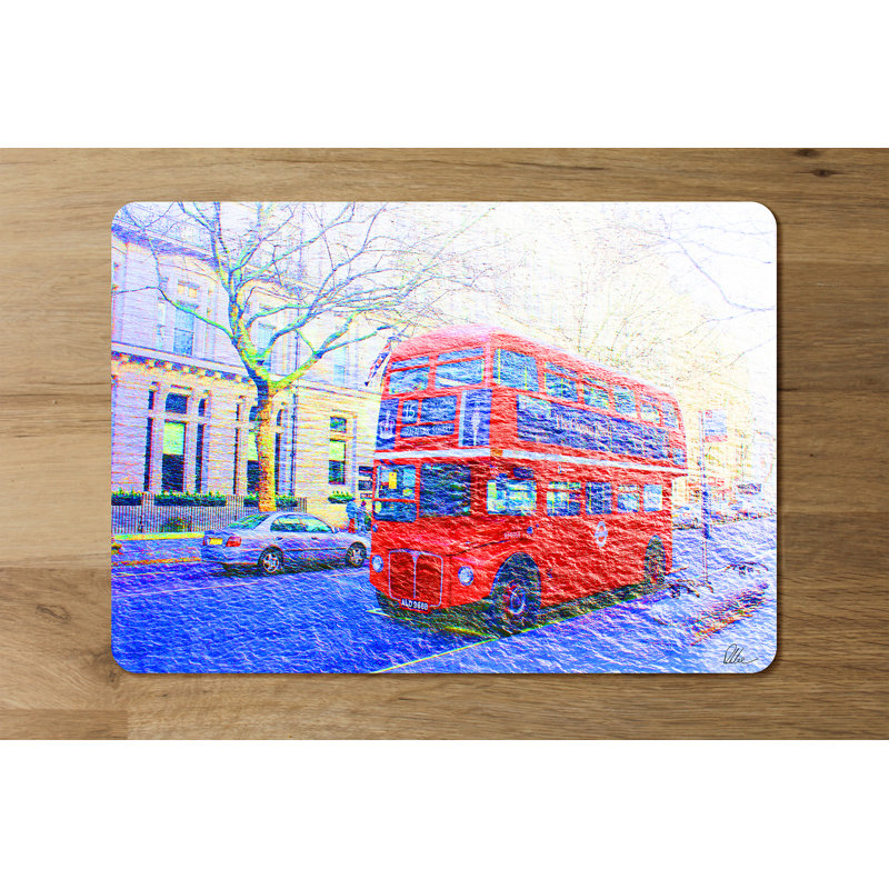 Anniki No Pattern Rectangle Placemat, Red