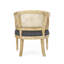 Chaise d'appoint en bois d'hévéa gris anthracite