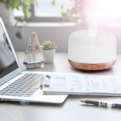 Essential Oil Diffuser 500ml, Ultrasonic Aromatherapy Humidifier with Remote Control, 7 LED Colors, Timer & Auto-Off, Large Room Diffuser