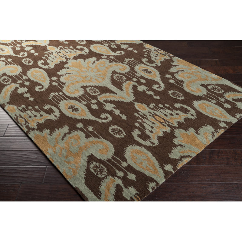 Chriseda Wool Ikat Indoor Rug, Rectangle 9' x 13'