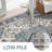 Oriental Blue Area Rug Non Slip Low Pile Modern Washable Rug for Bedroom-1372825037