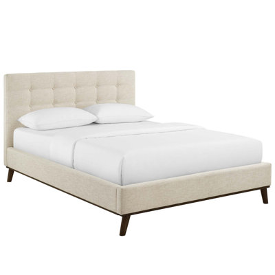 Grand lit plateforme tapissier McKenzie