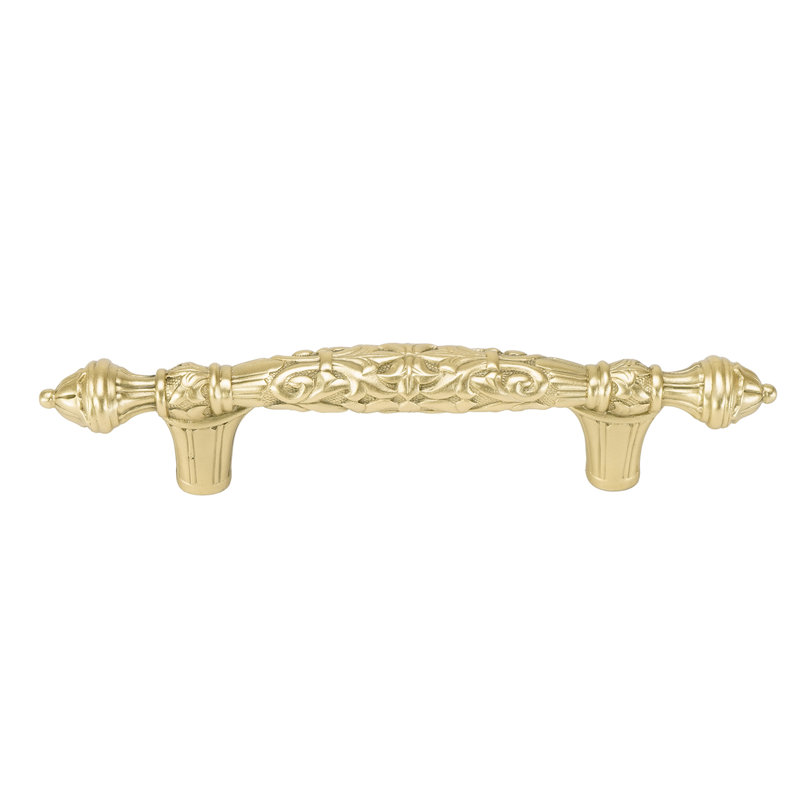 EDGAR BEREBI BELLEVIEW 3" CENTER TO CENTER PULL IN MUSEUM GOLD PLATE, Florentine Gold