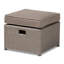 Ensemble de patio 6 pièces en tissu gris H 24 po x l 25,25 po x P 27,25 po Abdel