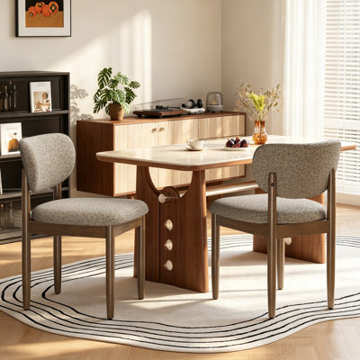 Upholstered Solid Wood Side Dining Chair