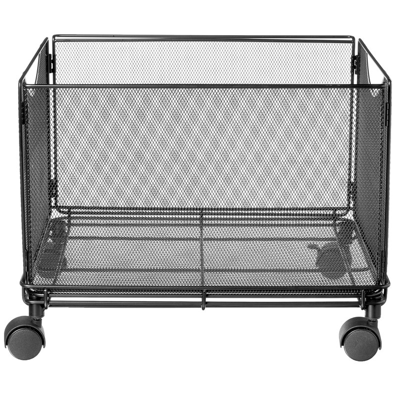Collapsible Desktop Tub File, Letter-Size File Organizer, Durable Steel Mesh Desk Storage