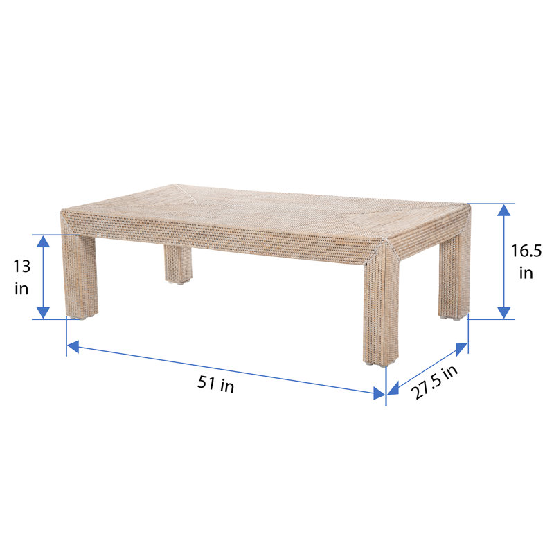 Andersen Solid Wood Top Single Coffee Table, Beige