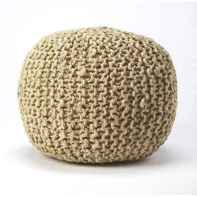 Pincushion Woven 19"W Pouffe