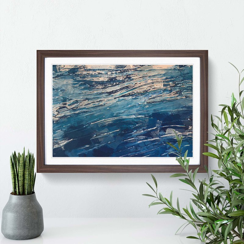 My Soul in Abstract - Picture Frame Painting Print, 48cm H x 65cm W x 2cm D, Walnut Framed