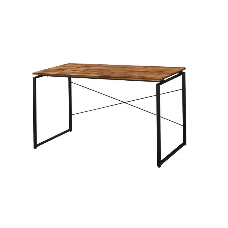 Oak & Black Finish Writing Desk, Brown/Black