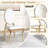 70.08" Dining Table Set Of 4,Rectangle Faux Marble Table And 4 Faux Leather Dining Chairs With Stainless Steel Base-65684236-65684237-65684238