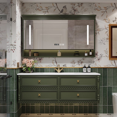 French-style simple retro bathroom cabinet
