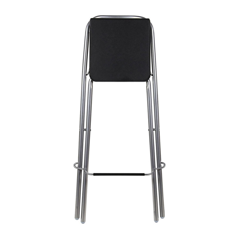 Counter Stool with Metal Frame, Black