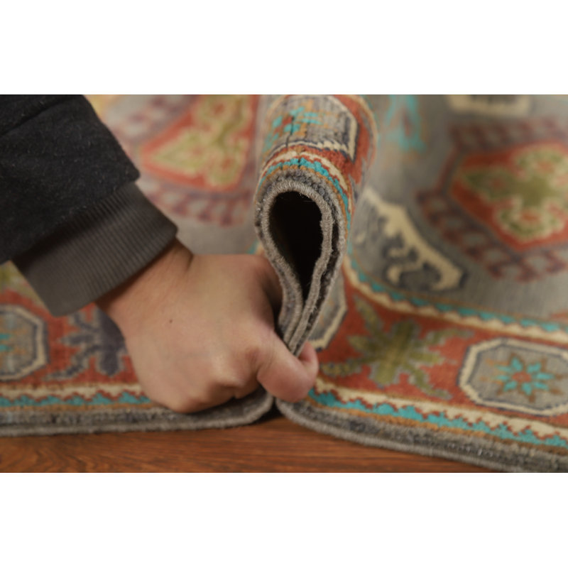 Grey Kazak Oriental Accent Rug 2x3