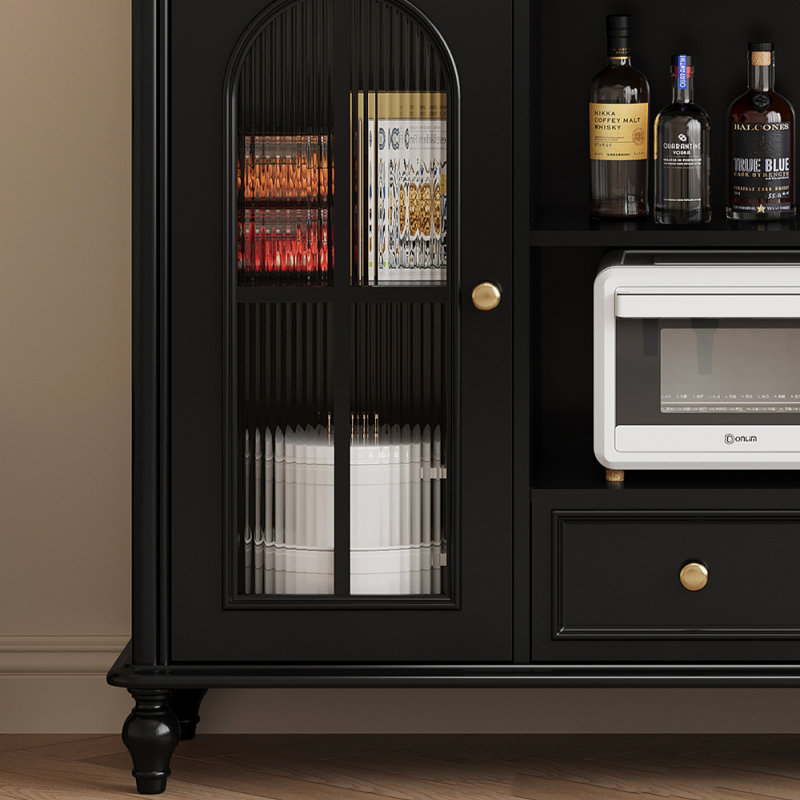 Retro-Style Black Sideboard