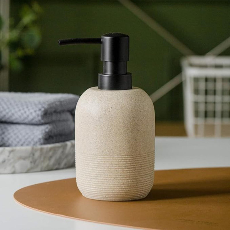 2 pièces / ensemble de distributeur de savon à main, distributeur de savon liquide en résine pour comptoir de salle de bain, distributeur de savon à vaisselle pour la cuisine - 10,6 oz.