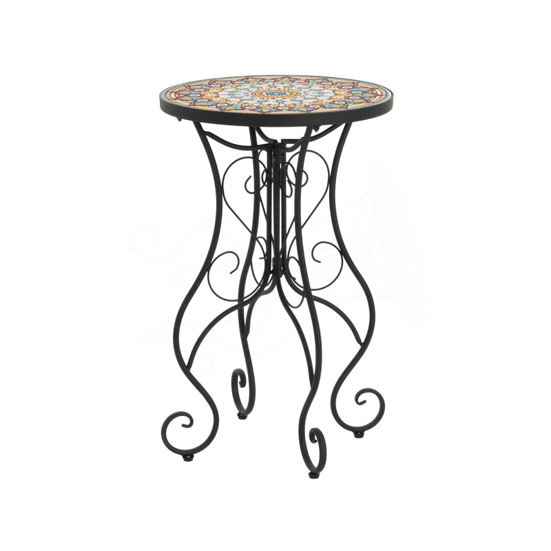 Table d'appoint ronde en céramique pour l'extérieur