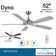 52" Dyno 5 - Blade Standard Ceiling Fan with Remote Control and Light Kit Included