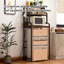 Mini armoire de réfrigérateur à 4 niveaux avec rangement pour le bureau et le salon, rangement rétro à structure solide et trous réglables, salle de cuisine adaptée