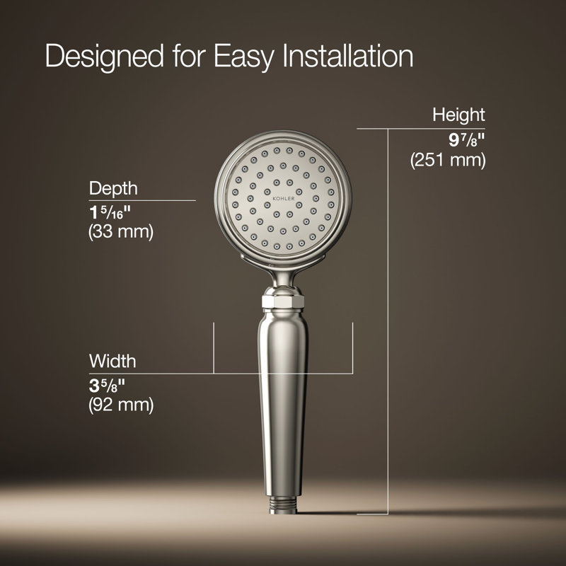 Artifacts Single-Function Handshower, 2.5 Gpm, Vibrant Polished Nickel