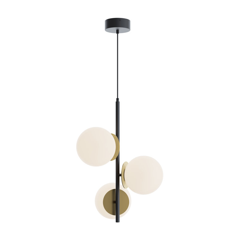 Arren - Luminaire suspendu DEL - Noir / laiton antique clair, Noir / laiton antique clair